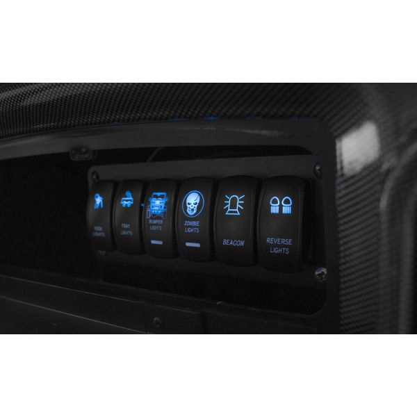 Race Sport Lighting LED Rocker Switch w/ White LED Radiance