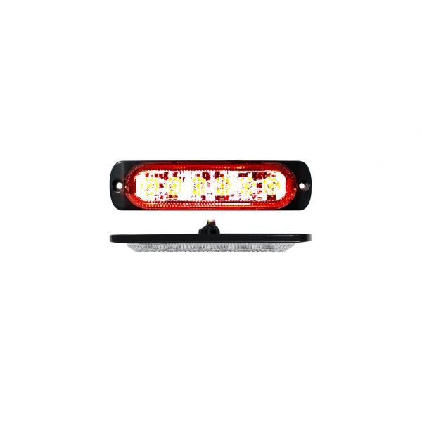 6-Watt Red Ultra Slim LED Strobe with 19 Flash Patterns 6-Watt Red Ultra Slim LED Strobe with 19 Flash Patterns
